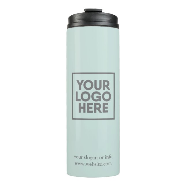 Garrafa Térmica Logo | Empresa empresarial Termo minimalista (Frente)