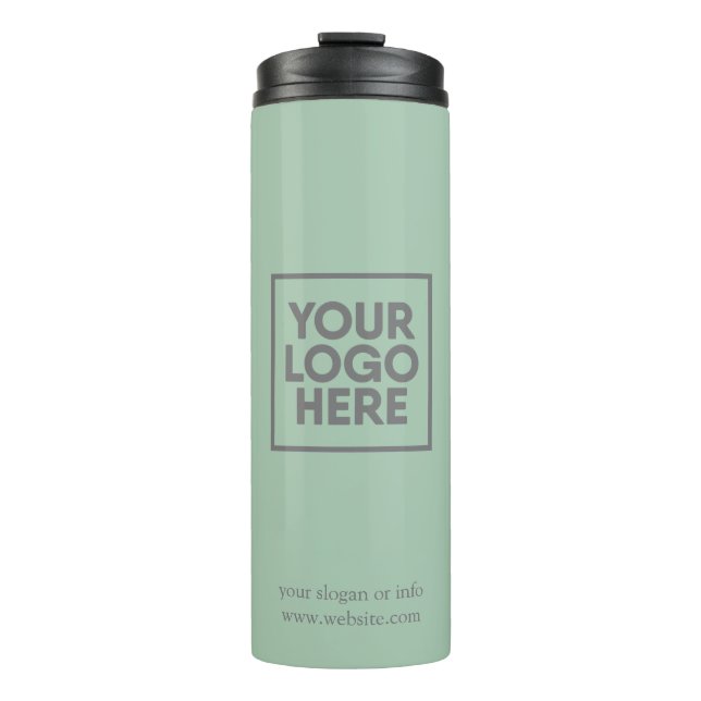 Garrafa Térmica Logo | Empresa empresarial Termo minimalista (Frente)