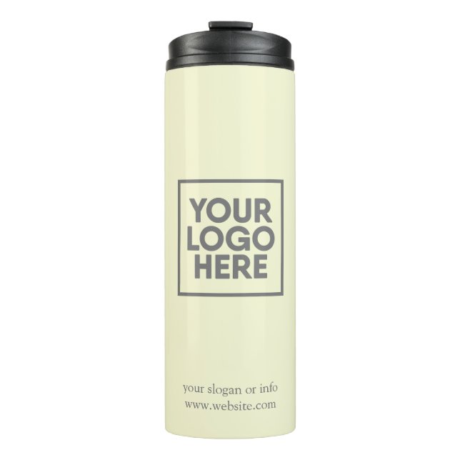 Garrafa Térmica Logo | Empresa empresarial Termo minimalista (Frente)