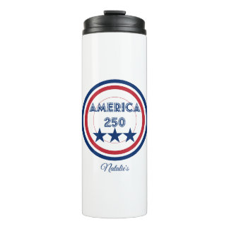 Garrafa Térmica Logotipo América 250 - Tema Patriótico de 4 de Jul
