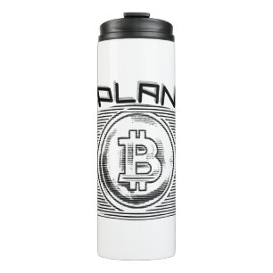 Garrafa Térmica Logotipo BTC do Plano B do Bitmoney С rypto