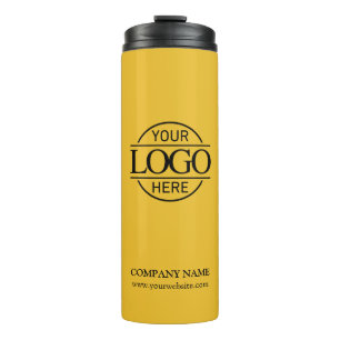 Garrafa Térmica Logotipo comercial da empresa moderna e simples am