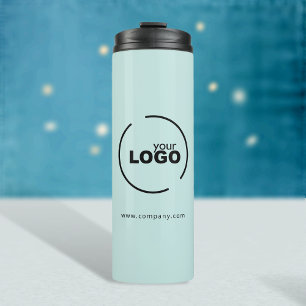 Garrafa Térmica Logotipo comercial moderno profissional Turquesa l