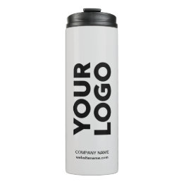 Garrafa Térmica Logotipo e texto personalizados nas Cinzas