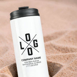 Garrafa Térmica Logotipo Personalizado Moderno Pequena Empresa Pro