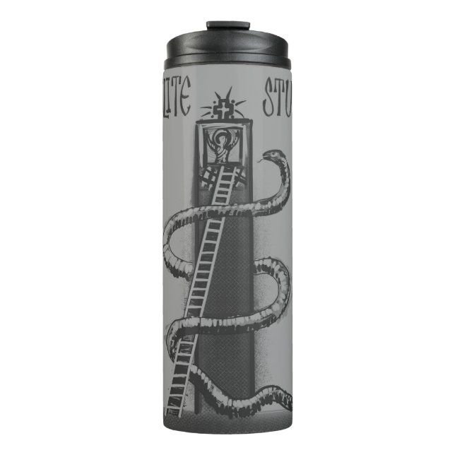 Garrafa Térmica Logotipo preto e branco do StyliteStudio (Frente)
