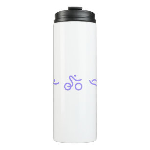 Garrafa Térmica Logotipo roxo leve do Triathlon