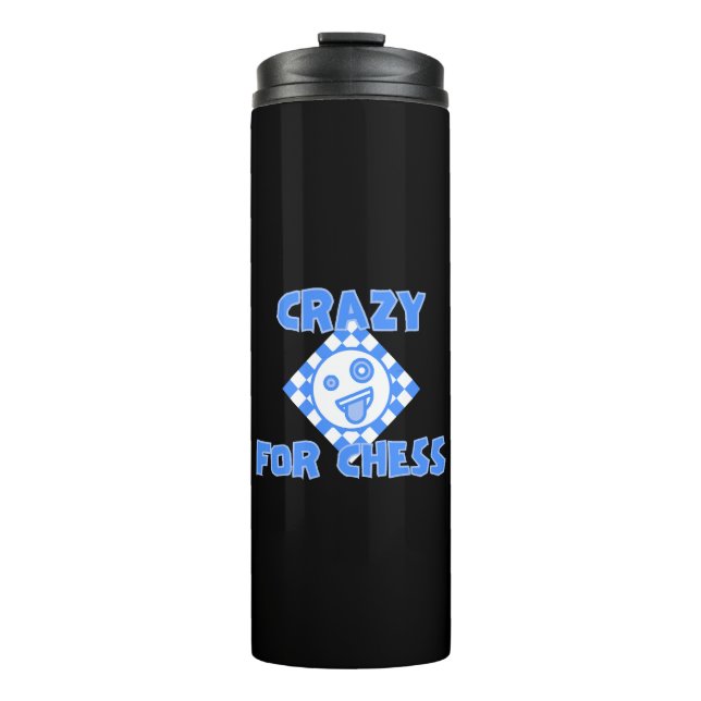 Garrafa Térmica Louco por xadrez (Frente)