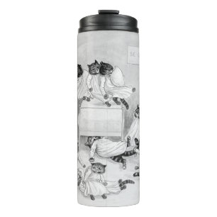 Garrafa Térmica Louis Wain Cat Art Seja Boa Luta travesseiro