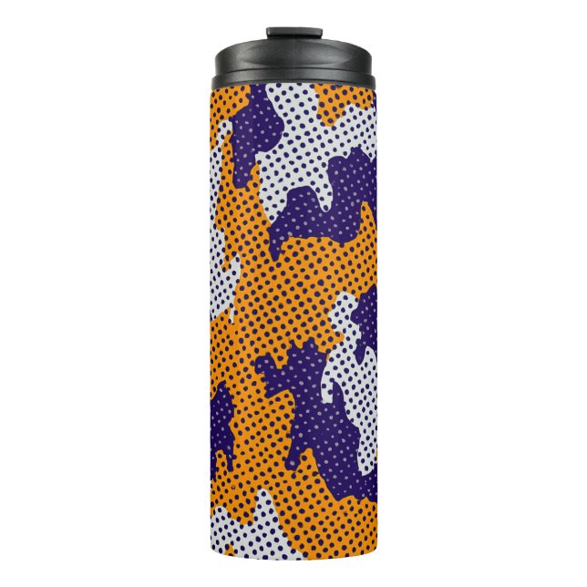 Garrafa Térmica Louisiana State Purple Gold Stylish Camo Pattern (Frente)
