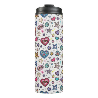 Garrafa Térmica Love & Crystals | Crystal Hearts Thermal Tumblers