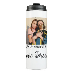 Garrafa Térmica Love Forever LGbtq casal orgulho adicionar nome de