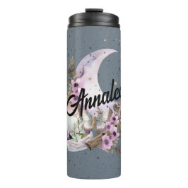 Garrafa Térmica Lua Anêmona de Lavanda Mística de Boho Personaliza