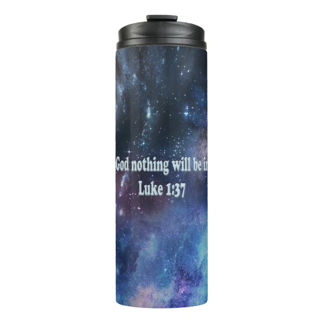 Garrafa Térmica Luke 1:37 (Frente)