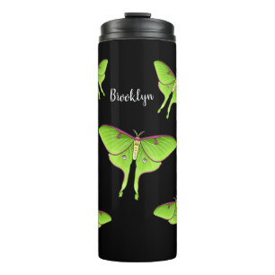 Garrafa Térmica Luna Moth cartoon illustration 