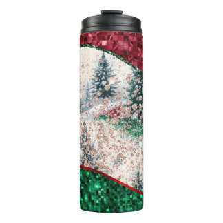 Garrafa Térmica Luxury Christmas Trees Tumbler