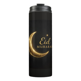 Garrafa Térmica Luxury Gold Crescent Eid Mubarak Bottle Modern Isl