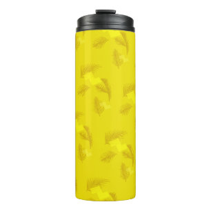 Garrafa Térmica Luz vermelha de folhagem tropical