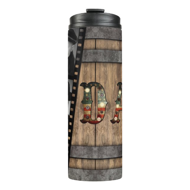 Garrafa Térmica Luzes de cinema de Pai de Fotografias Personalizad (Frente)