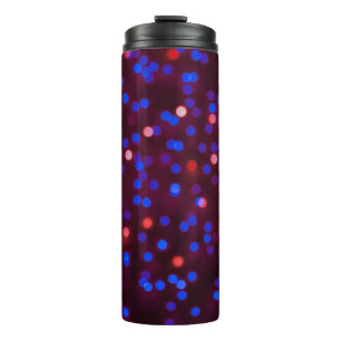 Garrafa Térmica Luzes de natal brilhantes. Folheto