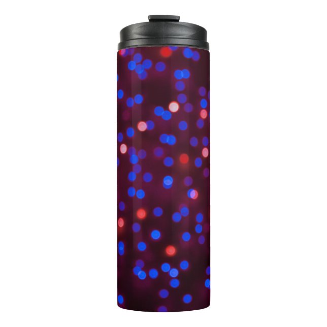 Garrafa Térmica Luzes de natal brilhantes. Folheto (Frente)