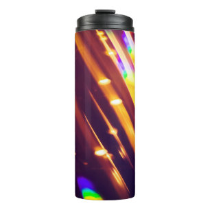 Garrafa Térmica Luzes Douradas ou luminosas de abstrato xmas. Chr