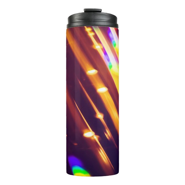 Garrafa Térmica Luzes Douradas ou luminosas de abstrato xmas. Chr (Frente)