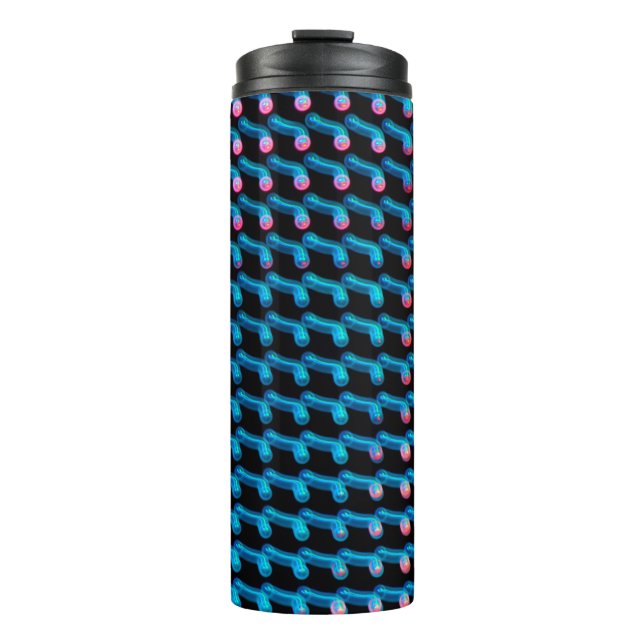 Garrafa Térmica Luzes LED no outdoor. Esta é uma foto desfocada (Frente)