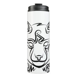 Garrafa Térmica Lynx Tribal Preto e Branco