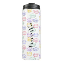 Garrafa Térmica Macarões Franceses com Aquarela