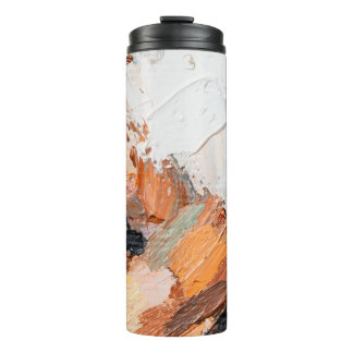 Garrafa Térmica Macro. Abstrato art. Óleo pastoso em relevo, expre