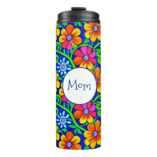 Garrafa Térmica Mãe Bonito Colorida Personalizada