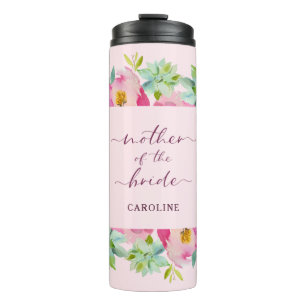 Garrafa Térmica Mãe da Noiva Blooming Chic Mint & Blush