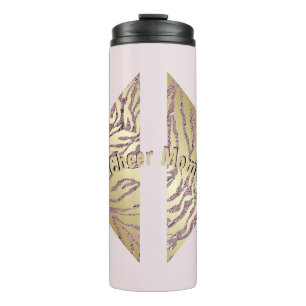 Garrafa Térmica Mãe Dourada e rosa