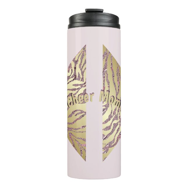 Garrafa Térmica Mãe Dourada e rosa (Frente)