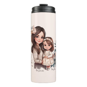 Garrafa Térmica Mãe e filha adoráveis personalizadas (3)