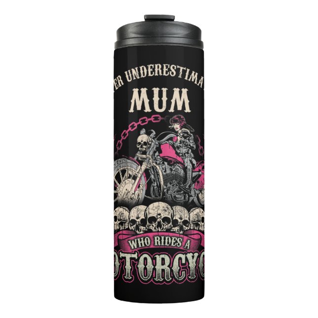 Garrafa Térmica Mãe Mãe Biker Pintinho Não Subestime Motor (Frente)