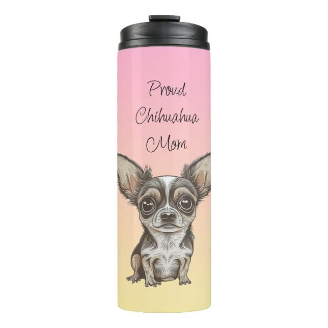 Garrafa Térmica Mãe Orgulhosa de Chihuahua (Frente)