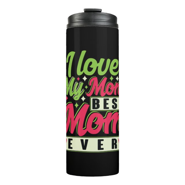Garrafa Térmica Mãe Presente Eu Amo Minha Mãe (Frente)