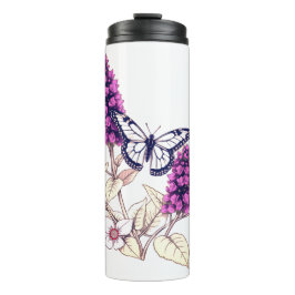 Garrafa Térmica Magenta Bush de Borboleta