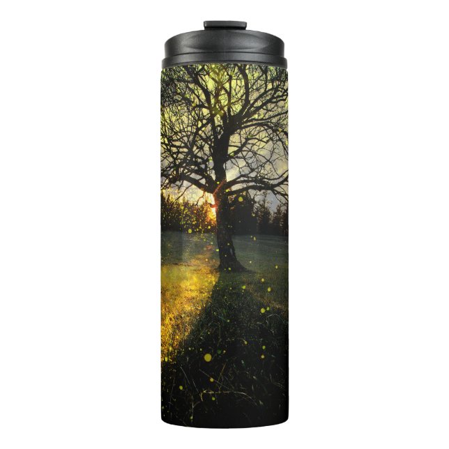 Garrafa Térmica Magical fireflies dreamy landscape (Frente)