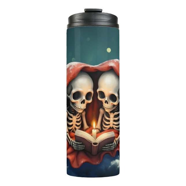 Garrafa Térmica Magical winter moments, two skeletons (Frente)