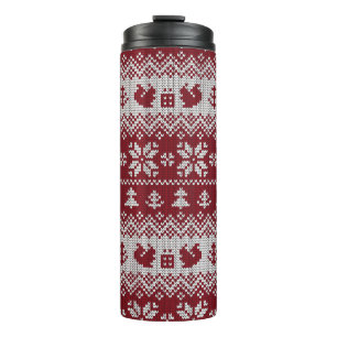 Garrafa Térmica Maldito, Natal, esquilos, padrão de colheita.