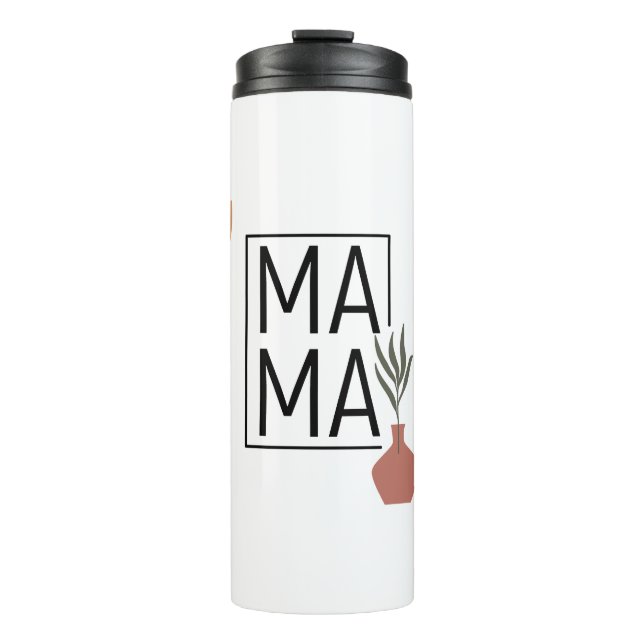Garrafa Térmica Mama Tumbler, Boho Tumbler, Tumbler com Lid, (Frente)