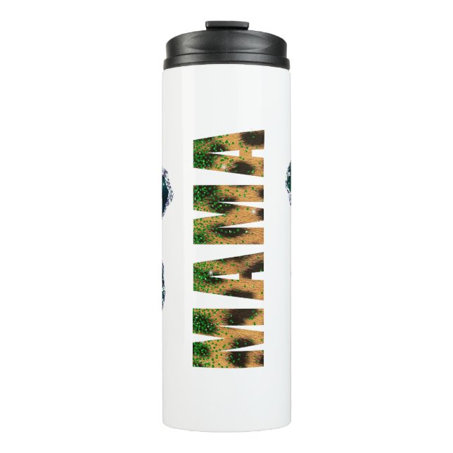 Garrafa Térmica Mama Verde cintilante (Frente)