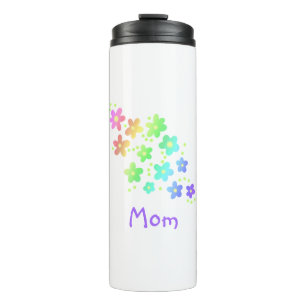 Garrafa Térmica Mamãe Rainbow Flowers