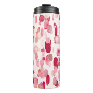 Garrafa Térmica Manchas Vermelhos Cor-de-Rosa Bonitos Sem Costura