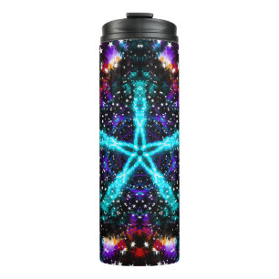 Garrafa Térmica Mandala Estelar Universo Estrelas Fractais Colorid