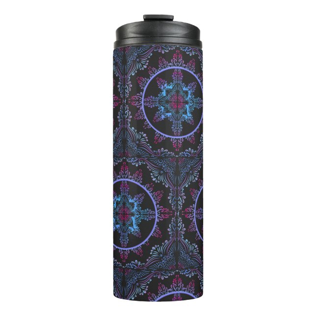 Garrafa Térmica Mandala Night Flower (Frente)
