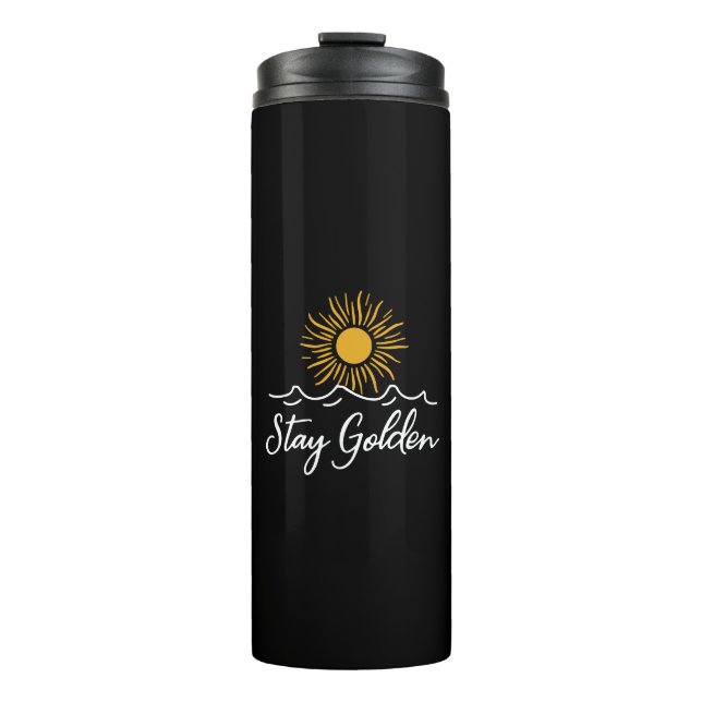 Garrafa Térmica Mantenha o Ouro Tumbler térmico - Sleek, Na moda (Frente)